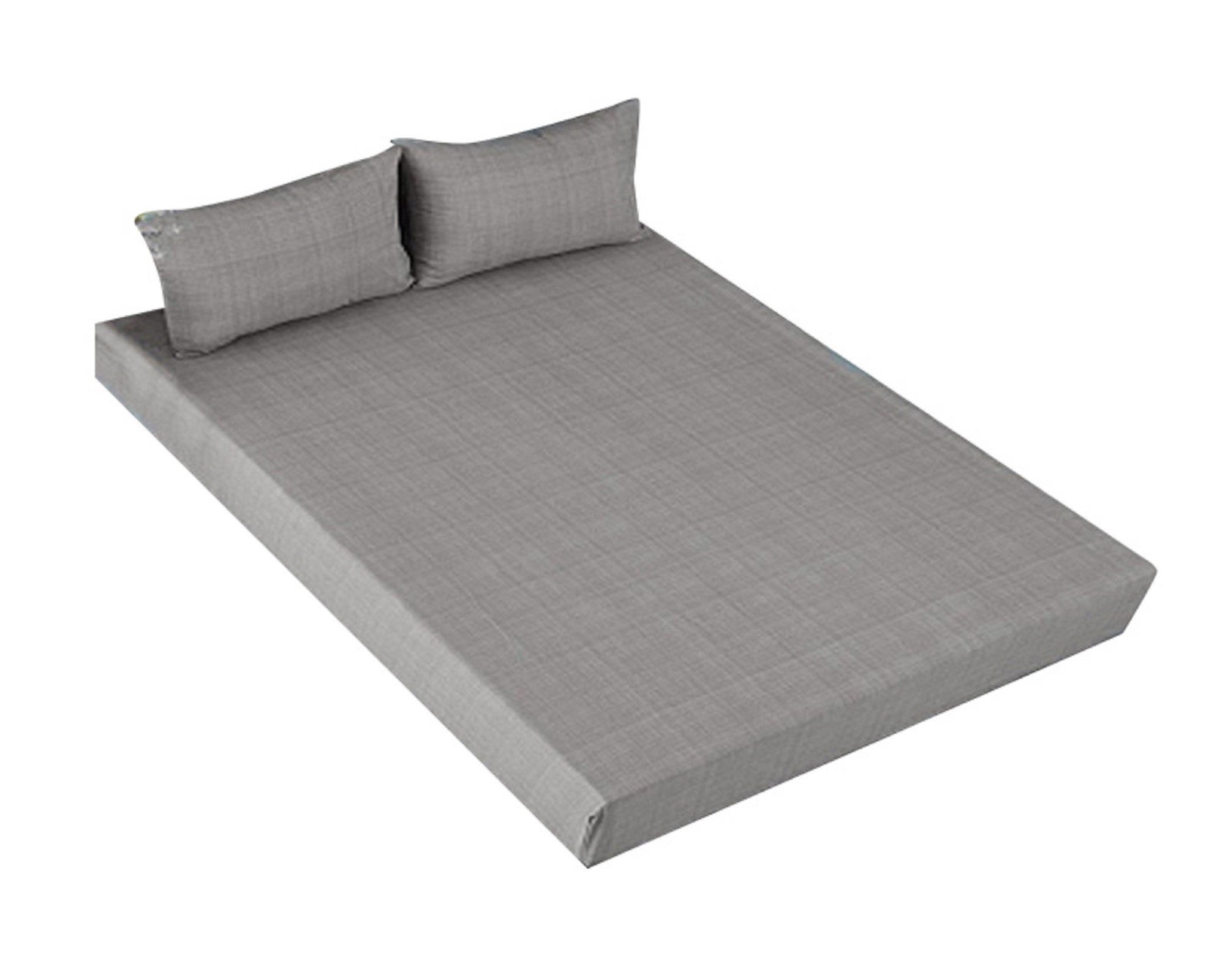 Ensemble drap housse 140 x 200 et Taie d'oreiller - Blanc - M'Deco
