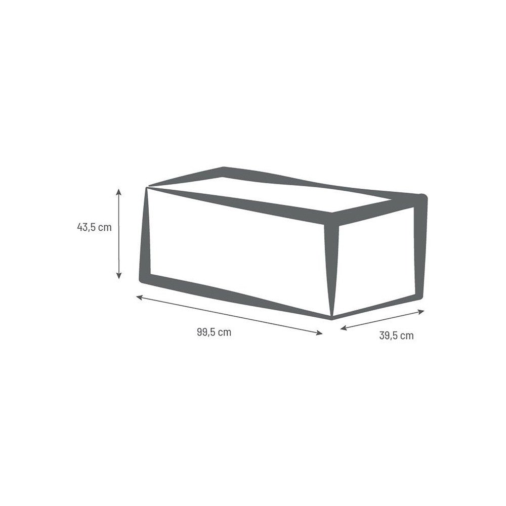 Jardinière rectangulaire EDA Volcania 99,5x39x43 cm 98 L Beige calcaire double paroi - 2