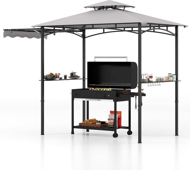 Gazebo per Barbecue (GRIGIO)