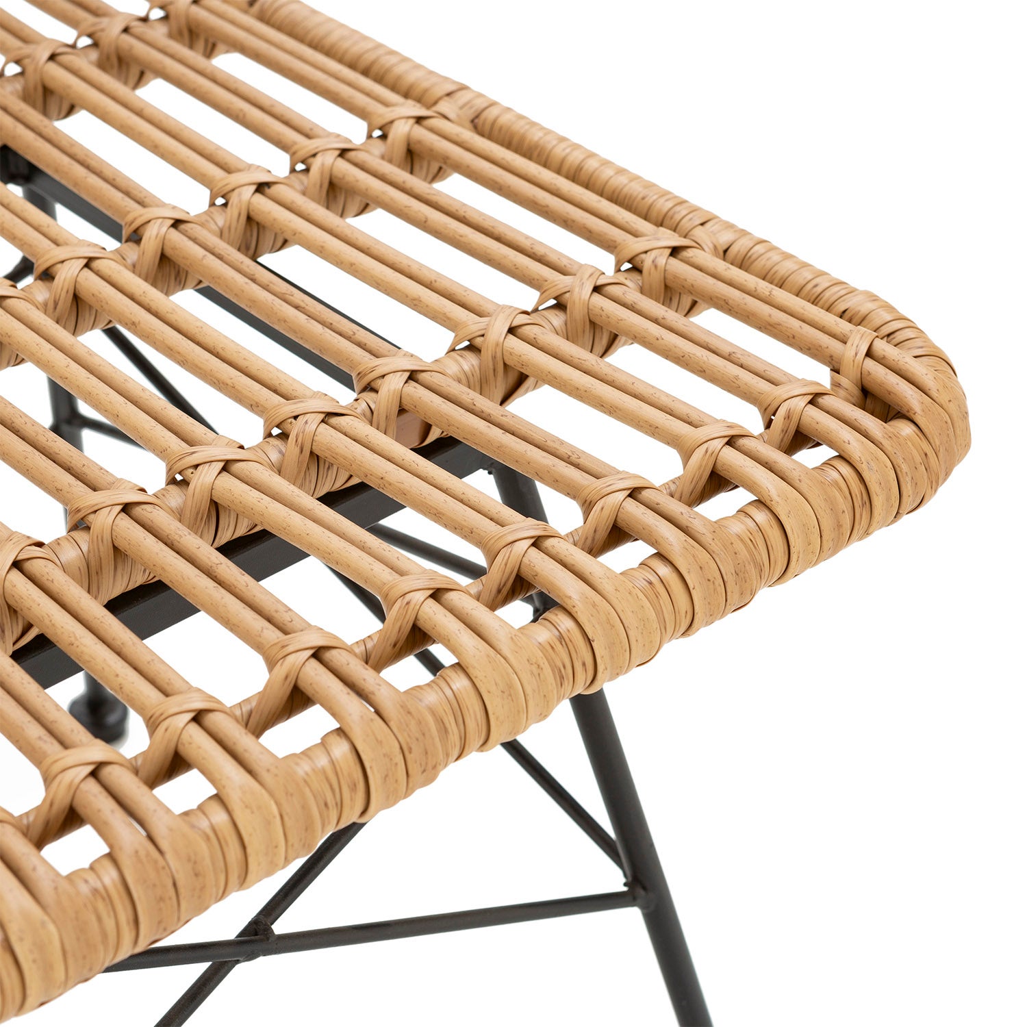 Pack de 2 chaises de salle à manger ou de jardin Aitana Ratan/Noir - 6