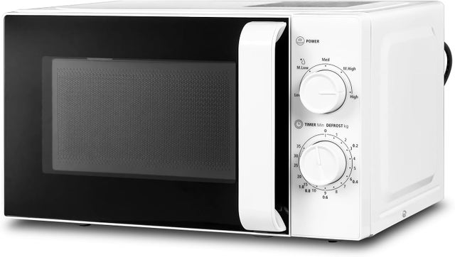 Micro-ondes, 20L Micro Onde, Sans Grill, Revêtement, 700 W de Puissance, 5 Niveaux, Minuterie 35 Minutes, Mode Décongeler par Temps/Poids