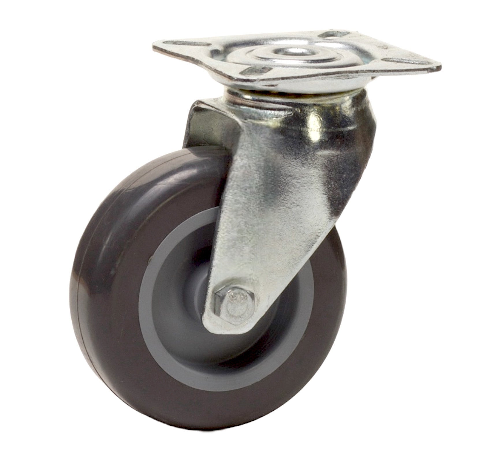 Roulette Pivotante 5x2 Avec Frein - Roue En Caoutchouc Thermoplastique - Capacité 350 Lbs - Pour Boîte à Outils