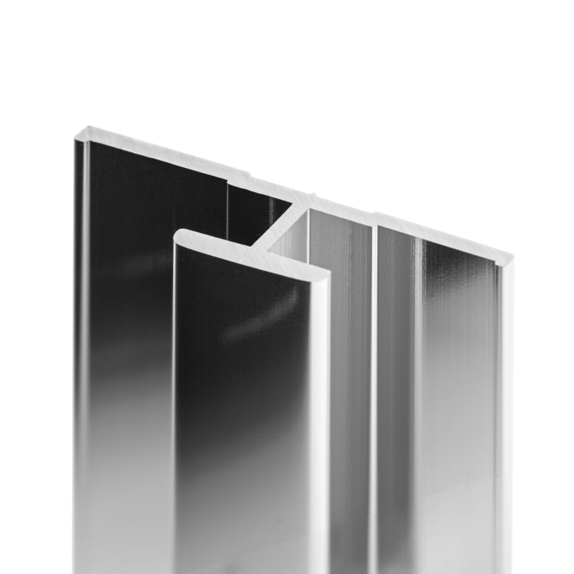 Schulte pack de 4 profilés 255 cm: 2 profilés de finition + 1 profilé d’angle + 1 profilé d'extension pour panneaux muraux, DécoDesign,&nbsp;aspect chromé - 4