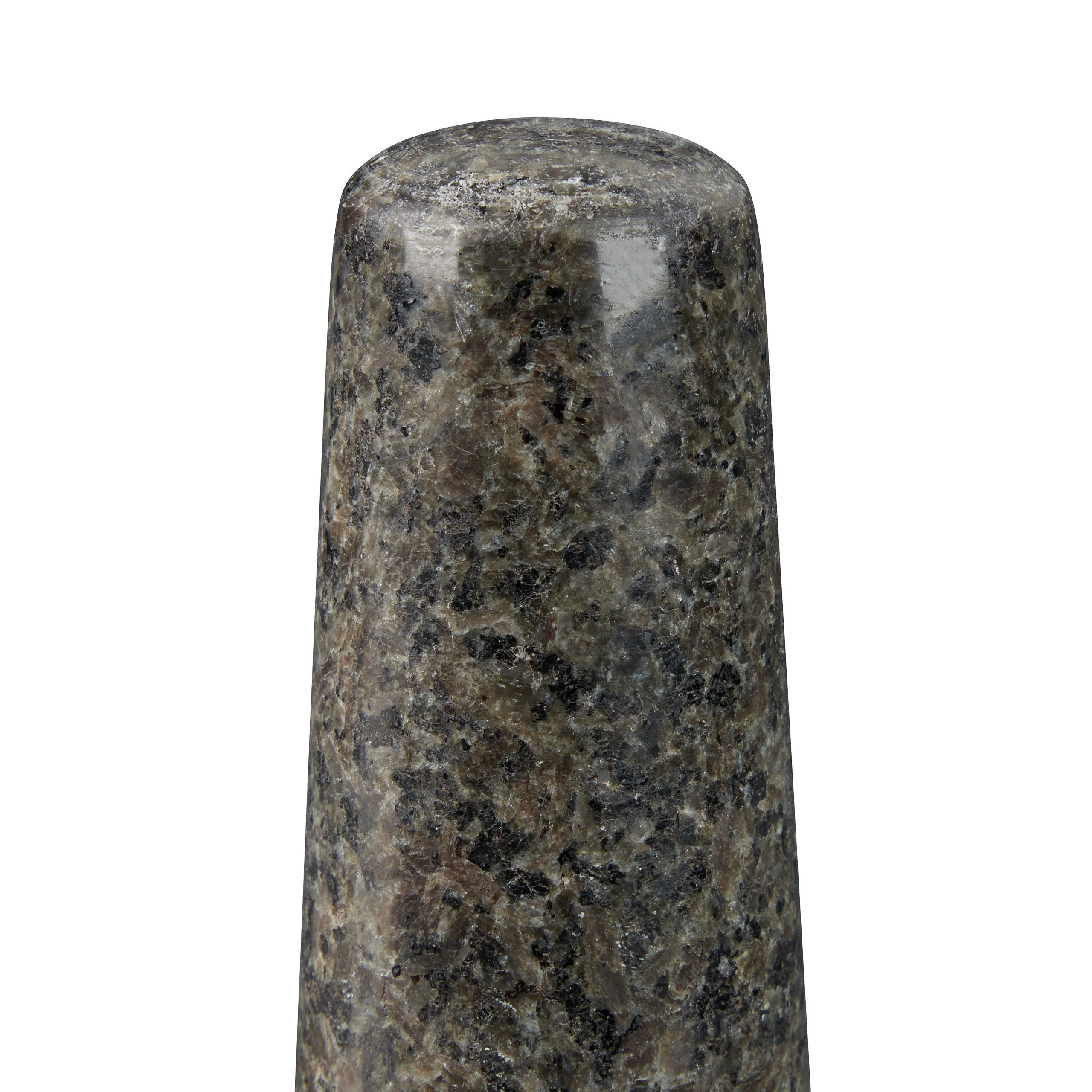 Mortier de 8 x ø 16 cm en granit poli avec pilon de 17 x ø 4,5 cm, 400 ml, gris, robuste et durable, pour épices et herbes, Relaxdays - 8