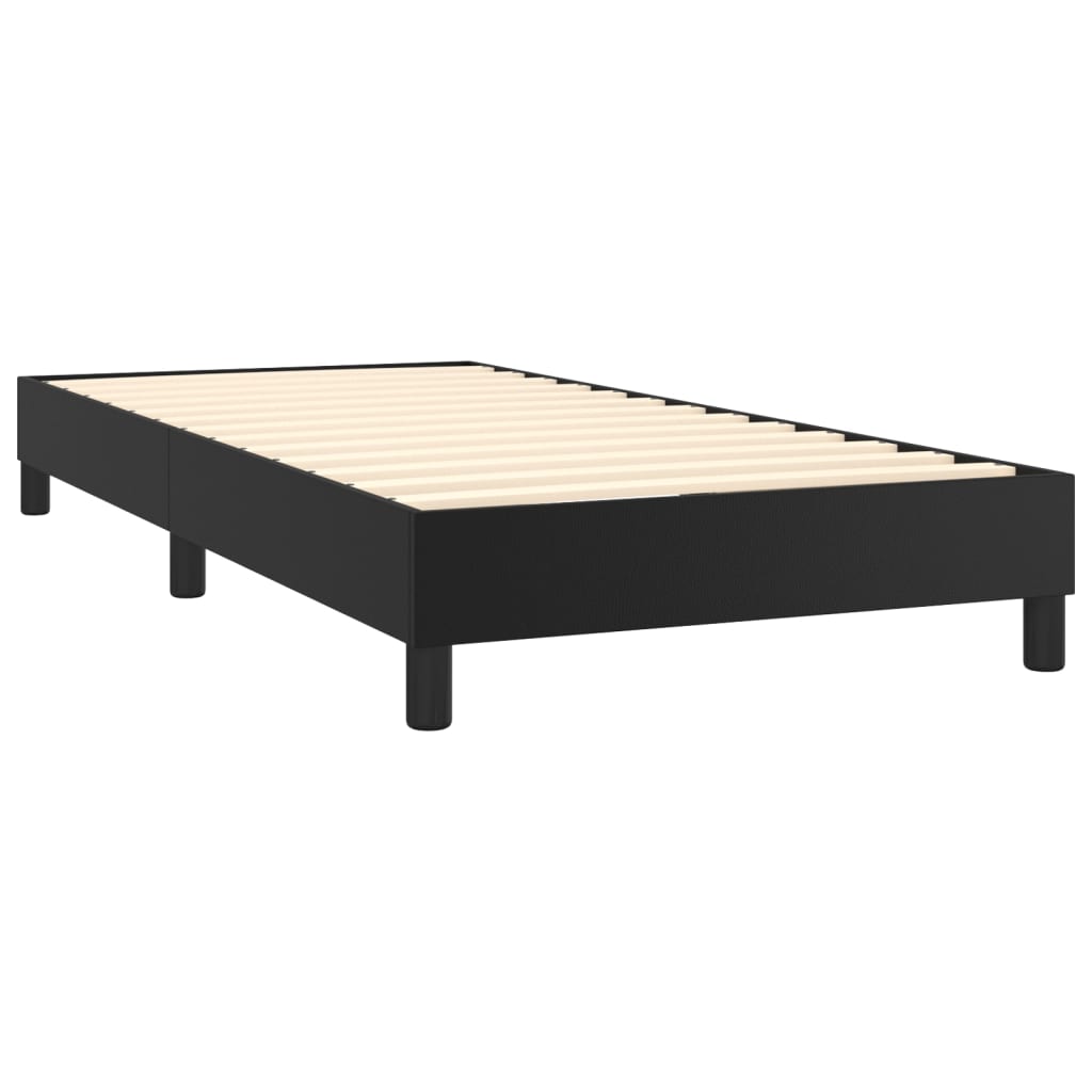 vidaXL Sommier à lattes de lit avec matelas et LED Noir 100x200cm - 4