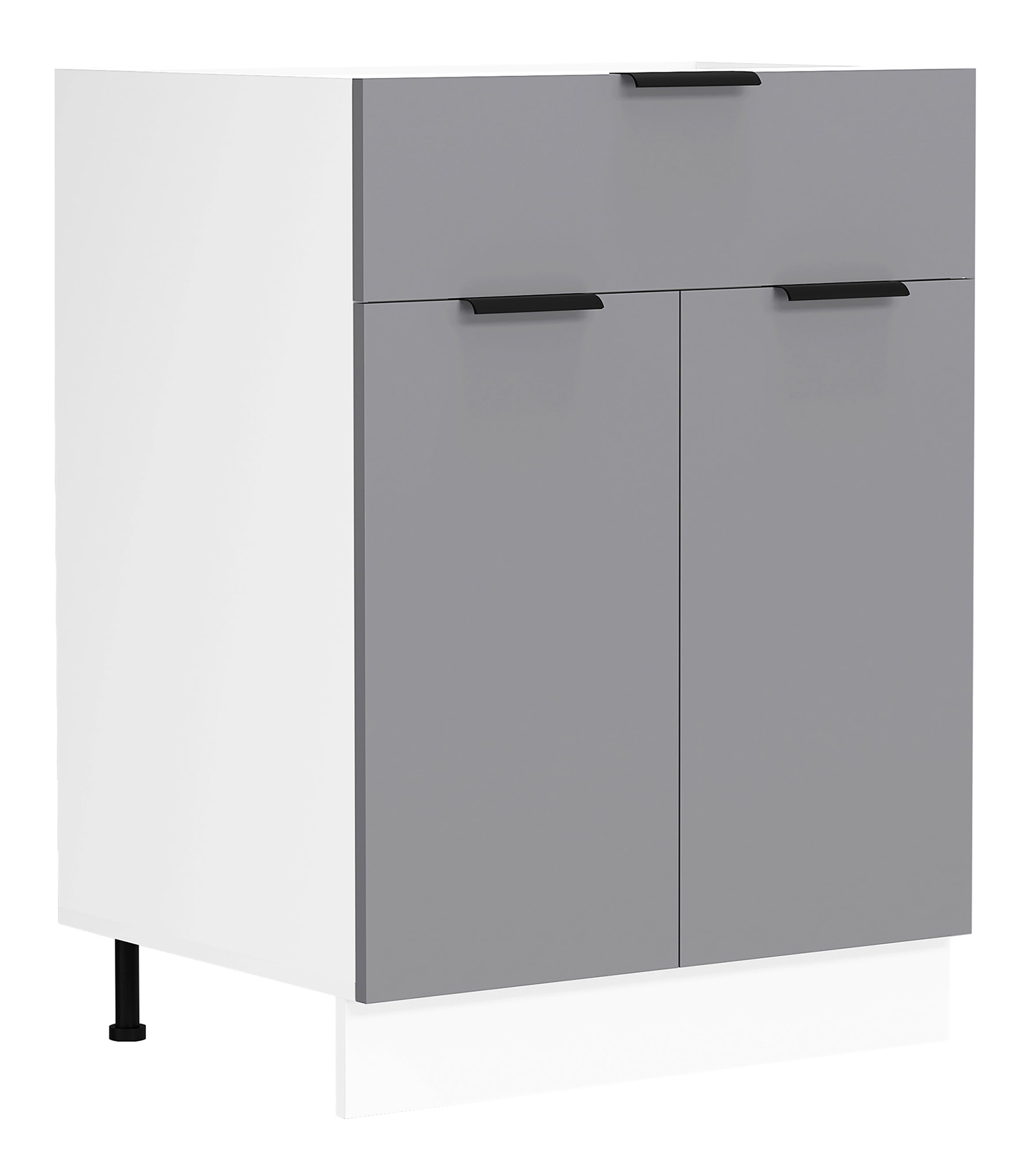 VCM Meble kuchenne niższa szafka Fasola Biały / Antracyt H. 82 x B. 60 x T. 46 cm