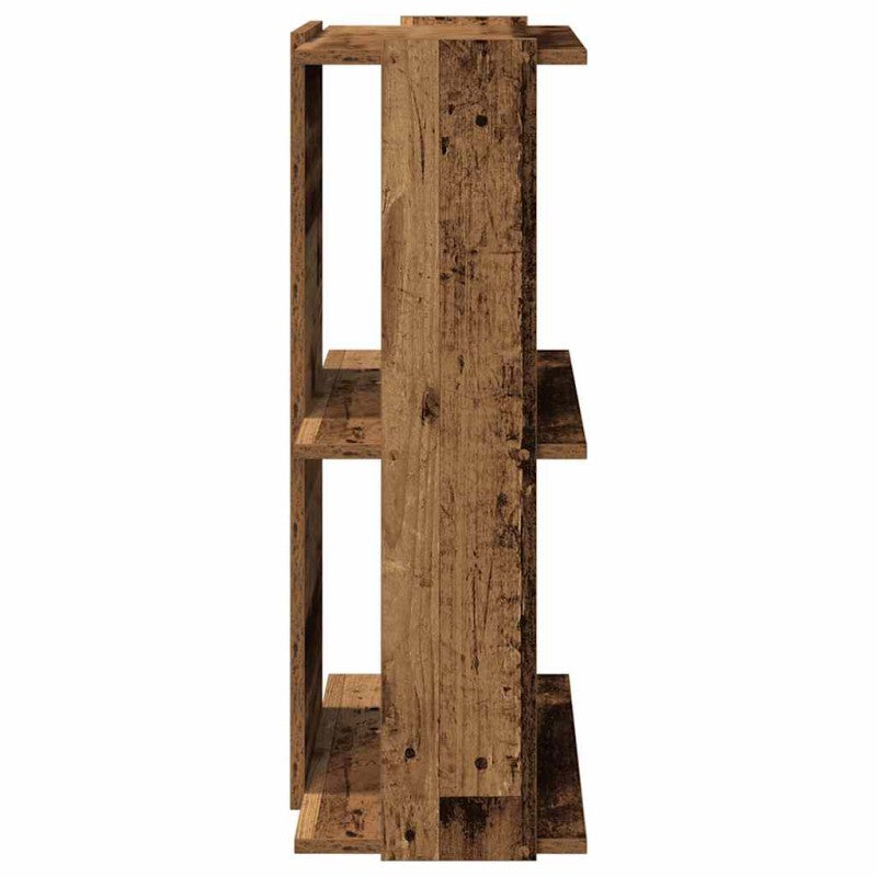 Bibliothèque à 3 niveaux vieux bois 60x30x80 cm bois ingénierie - 5