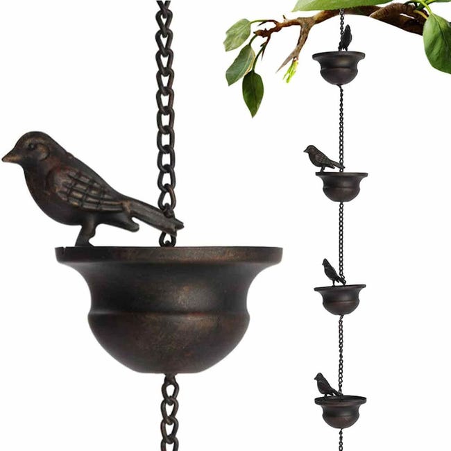 Carillon éolien décoratif en fer forgé en forme d'oiseau, pour jardin ...