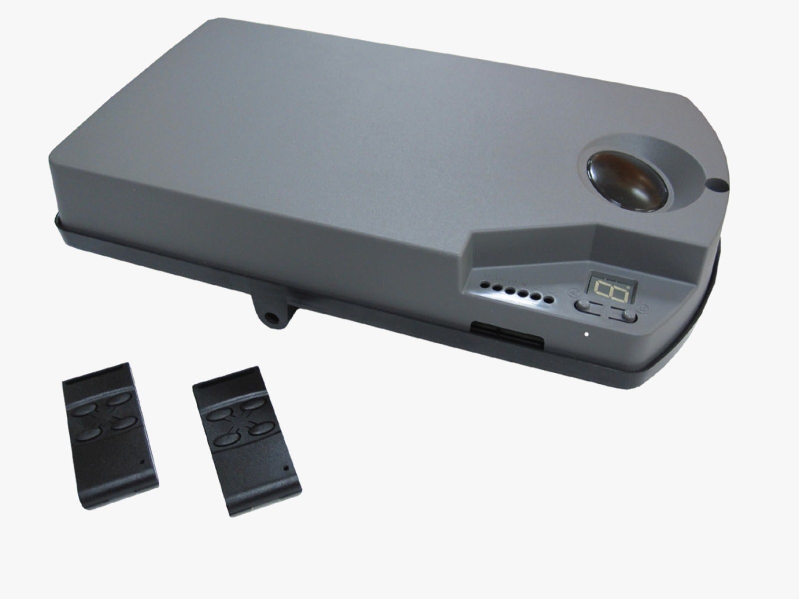 Porte de garage WICKET Sectionnelle | H.200 x L.240 cm | Avec portilon intégré | Prémontée | Blanc | Moteur LIFE | Motorisée - 3