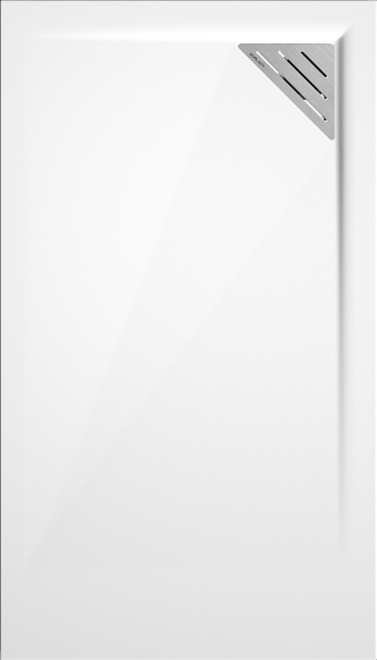 Base de duche em resina LEO 80x120 cm - Branco - Posição grelha ...