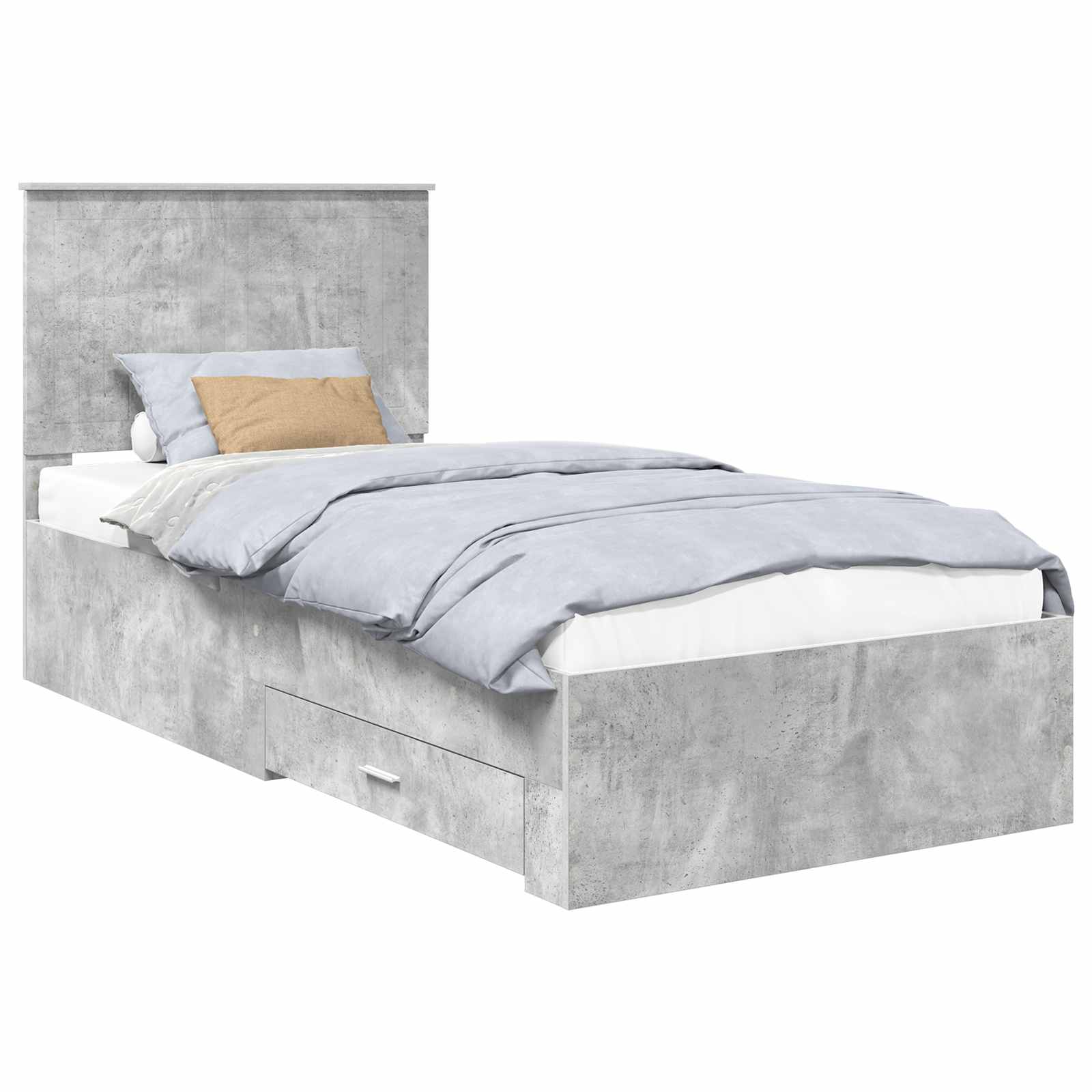 Maison Exclusive - Estrutura da Cama Cinzento 90 x 190 cm Derivados de ...