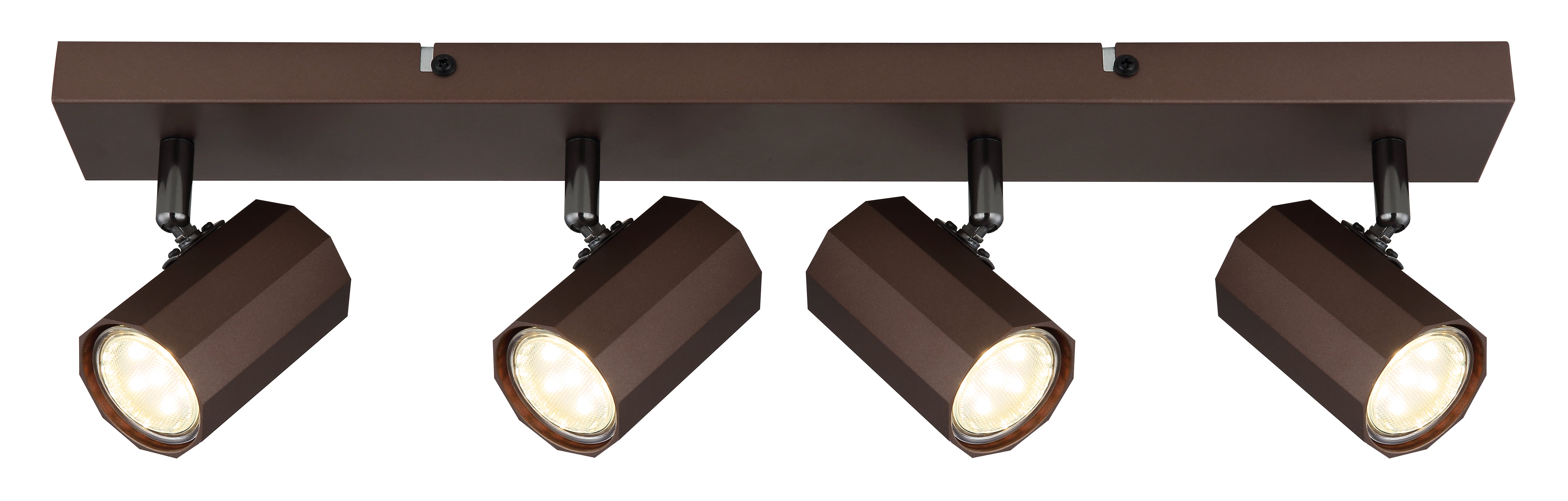 Spot métal couleur bronze mat, 4x GU10 - 4