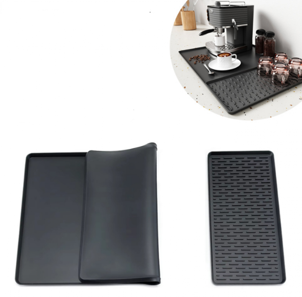 40,5 x 61 cm Duża silikonowa mata pod ekspres do kawy, mata do suszenia blatów kuchennych, mata do barku kawowego, szybkoschnąca mata robocza, akcesor