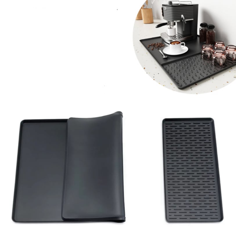 40,5 x 61 cm Duża silikonowa mata pod ekspres do kawy, mata do suszenia blatów kuchennych, mata do barku kawowego, szybkoschnąca mata robocza, akcesor