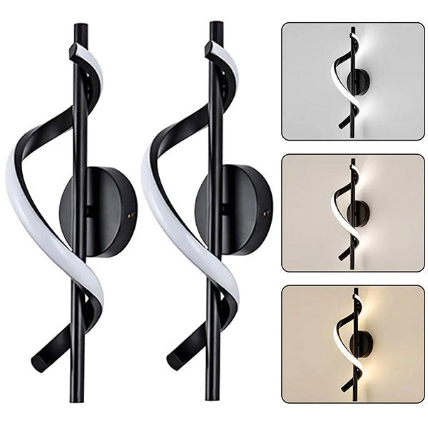 Lampa nocna LED nowoczesne oświetlenie z białego aluminium minimalistyczny design do salonu klatki schodowej biura czarna sztuki