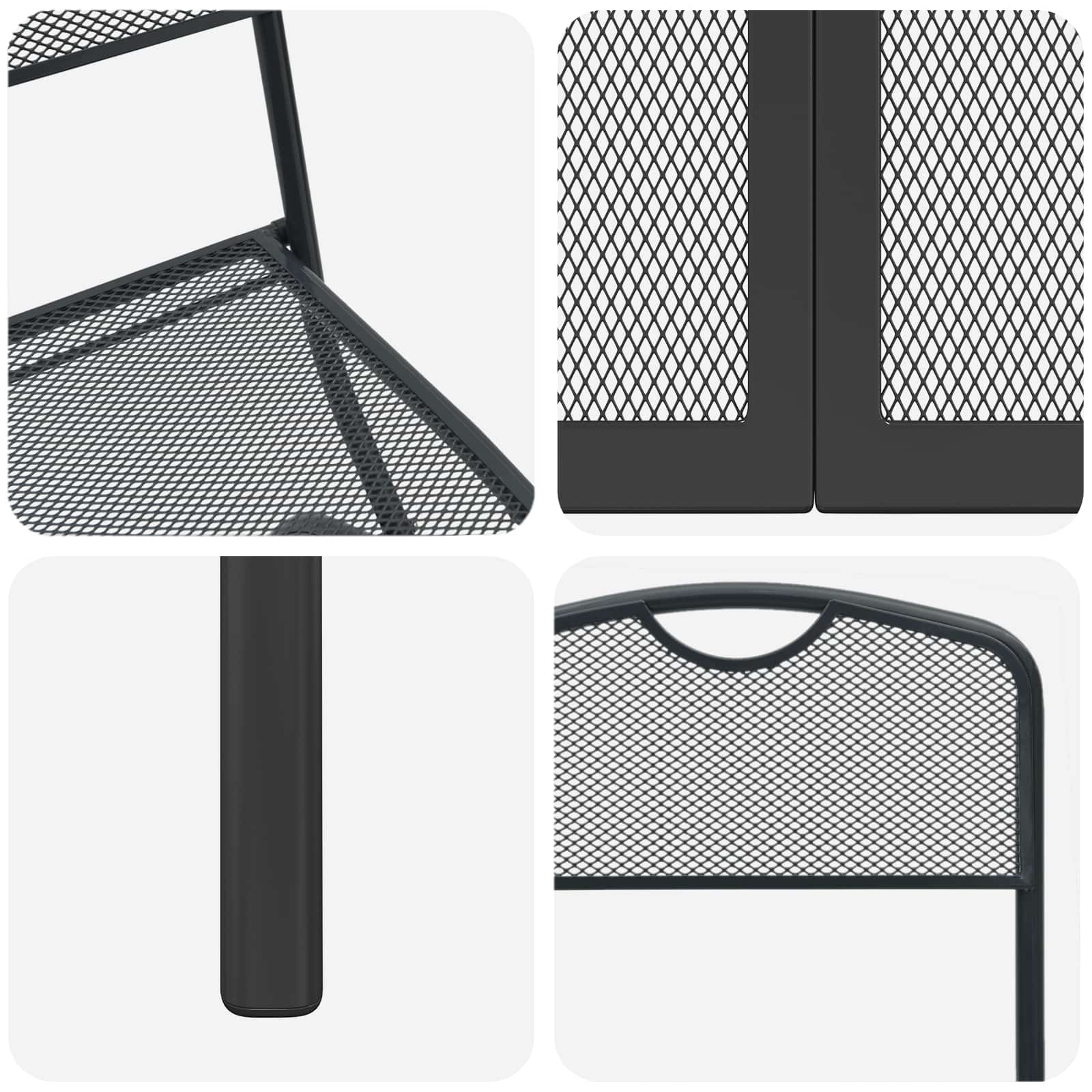 Juego de muebles de exterior 7 pcs Gris antracita vidaXL - 7