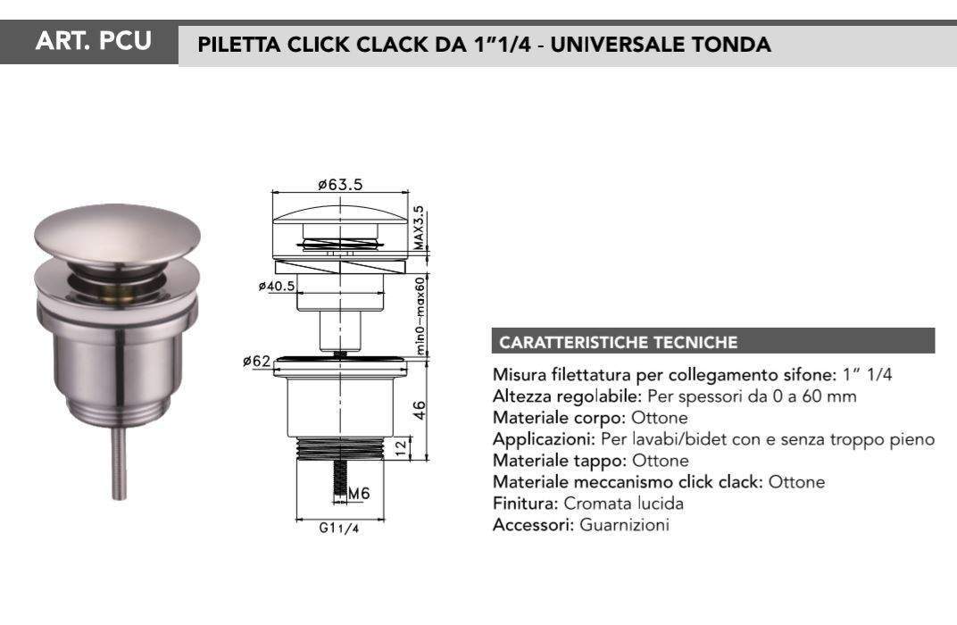Siphon extensible avec vidage clic-clac Tecom KITSCA9 - 4