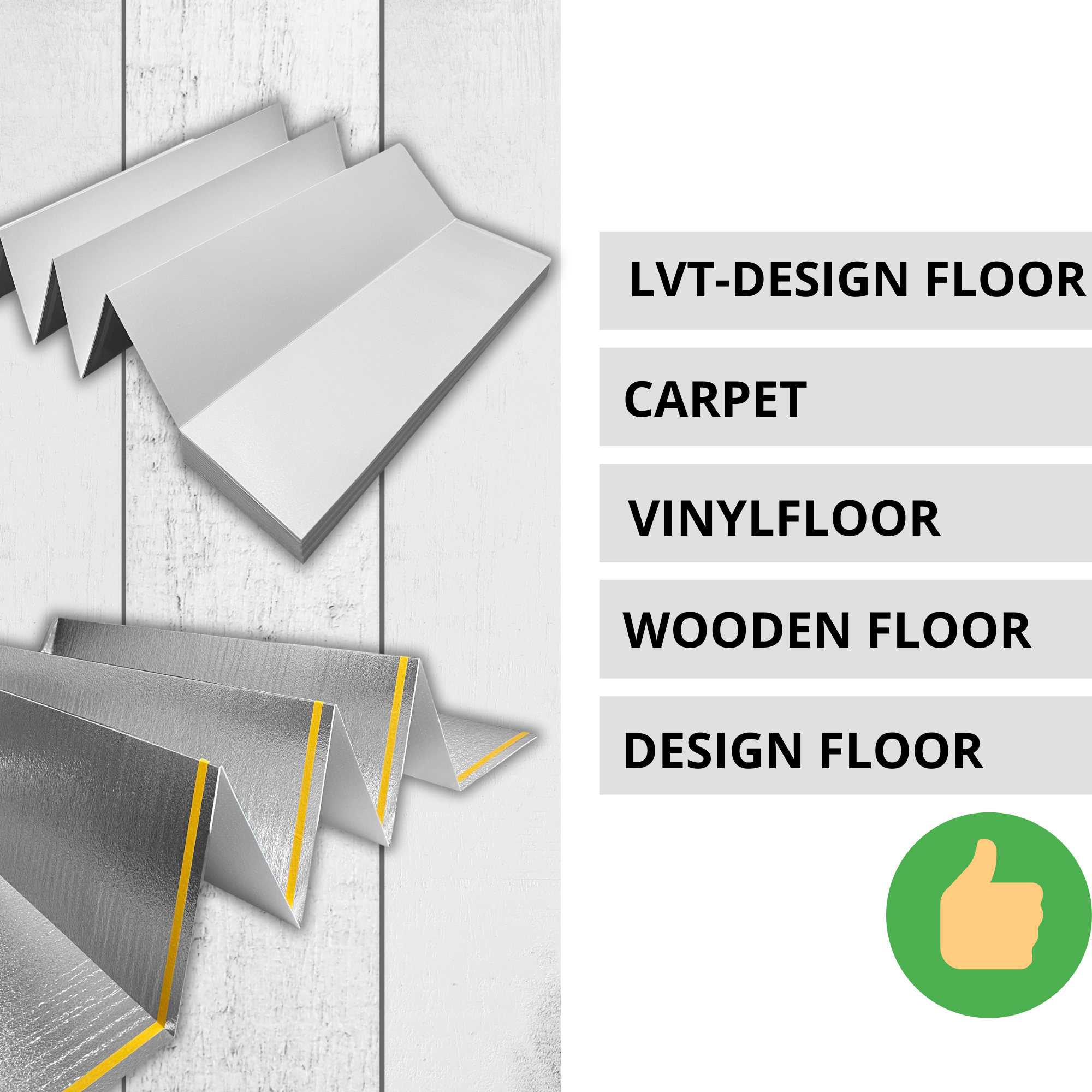 10m² Sous-couche LVT –Isolation phonique et thermique pour sol vinyle à clipser, réduction des bruits d’impact, haute densité 400 kPa 1,5 mm - 3