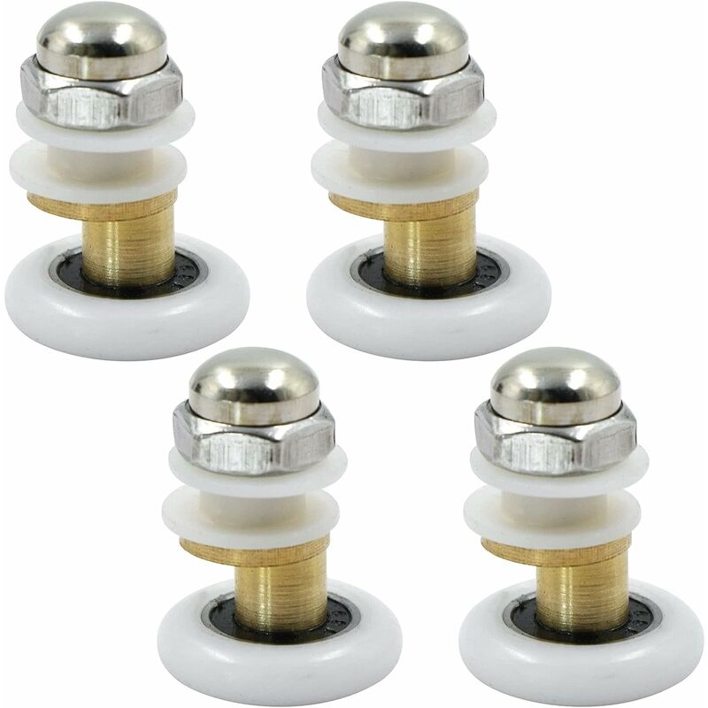 Kółka do drzwi kabiny prysznicowej - Rolki do kabiny prysznicowej, kółka do drzwi przesuwnych, 4 sztuki, 23 mm