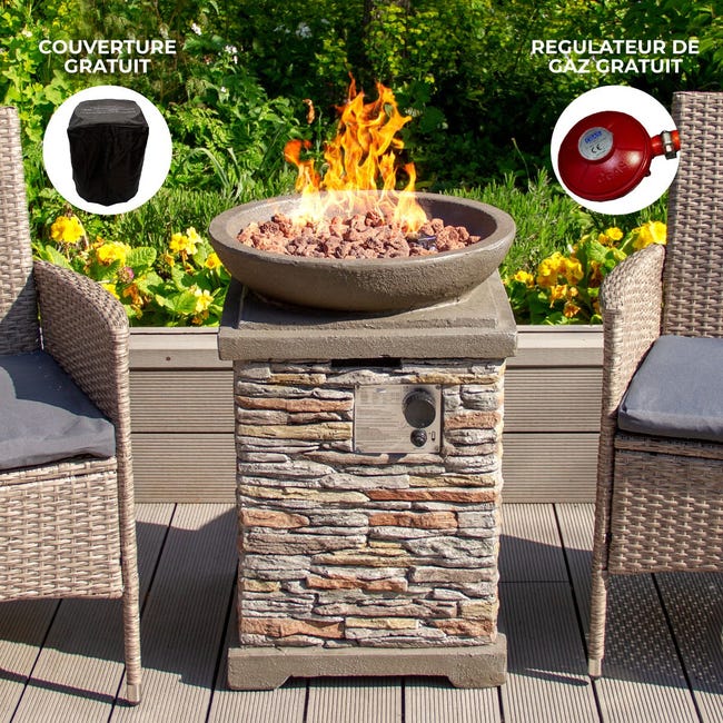 Caminetti Sedute In Pietra Da Giardino Bracere A Gas In Pietra Per