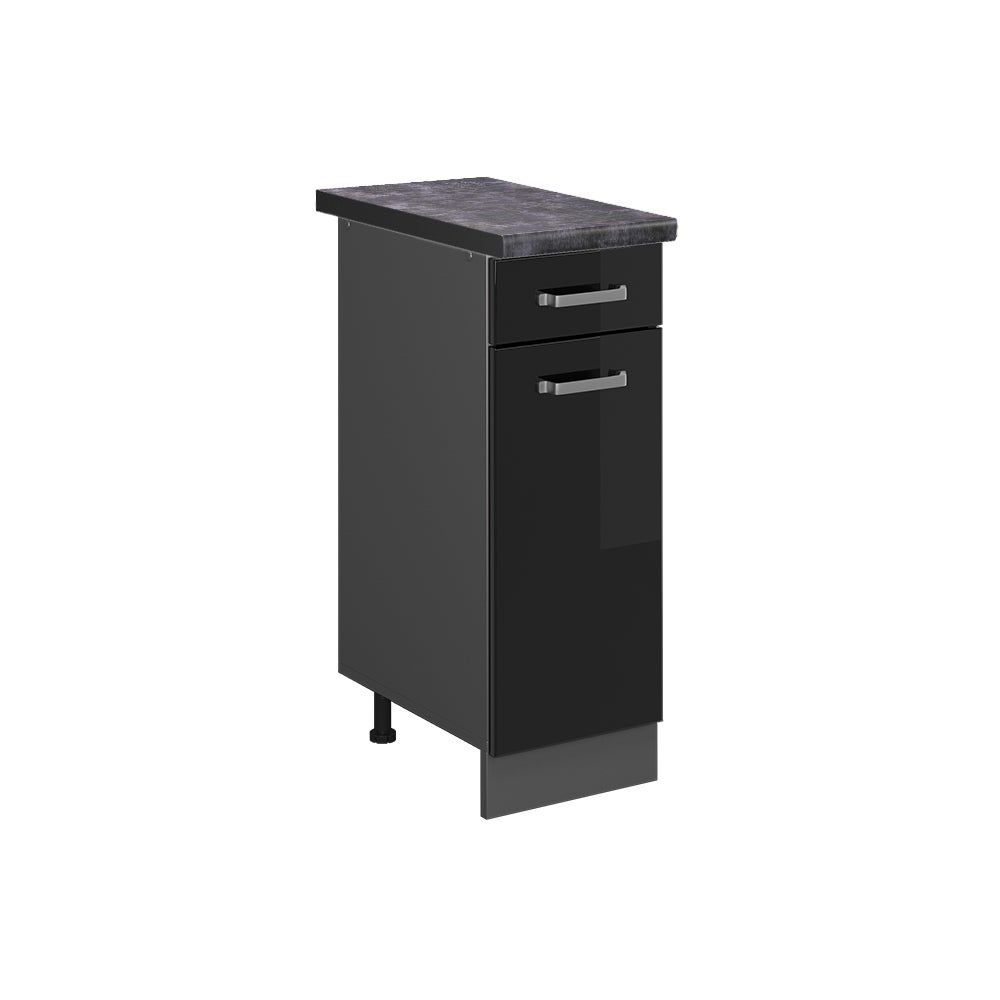 Vicco Szafka dolna do kuchni R-Line, Czarny wysoki połysk, 30 cm , BP Antracyt