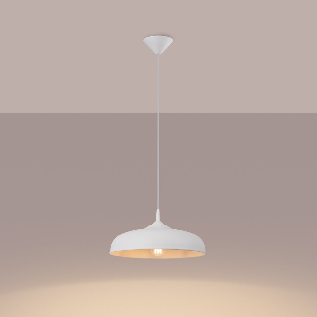 Lampa wisząca ZINTA biała LED 3000K - 38x38x74cm Sollux