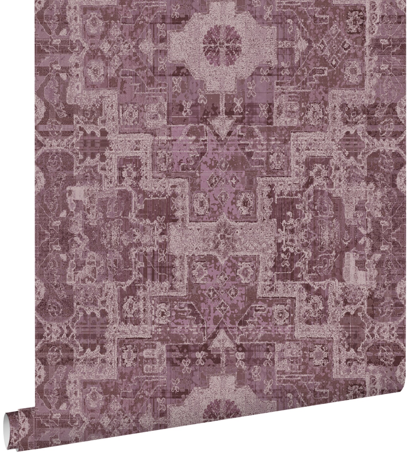 Tapeta orientalny dywan kilim ciemnego fioletu - 50 x 900 cm - ESTAHOME