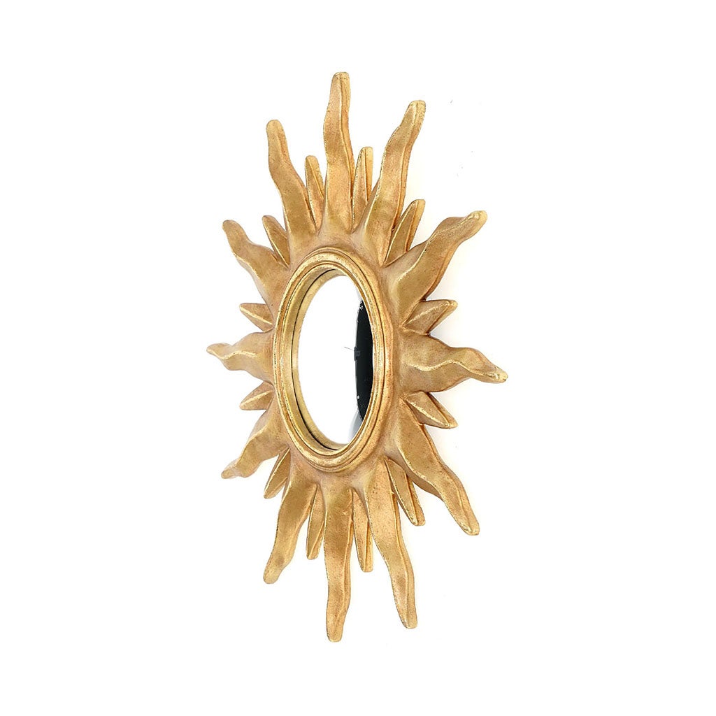 Miroir sorcière soleil Ex-voto doré à accrocher - 3