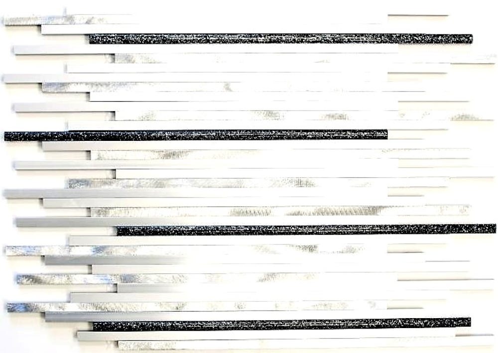 Varan Tile Rods Mosaic Tiles Aluminium Silver Black Glitter Rods Brushed Wall Tiling ...