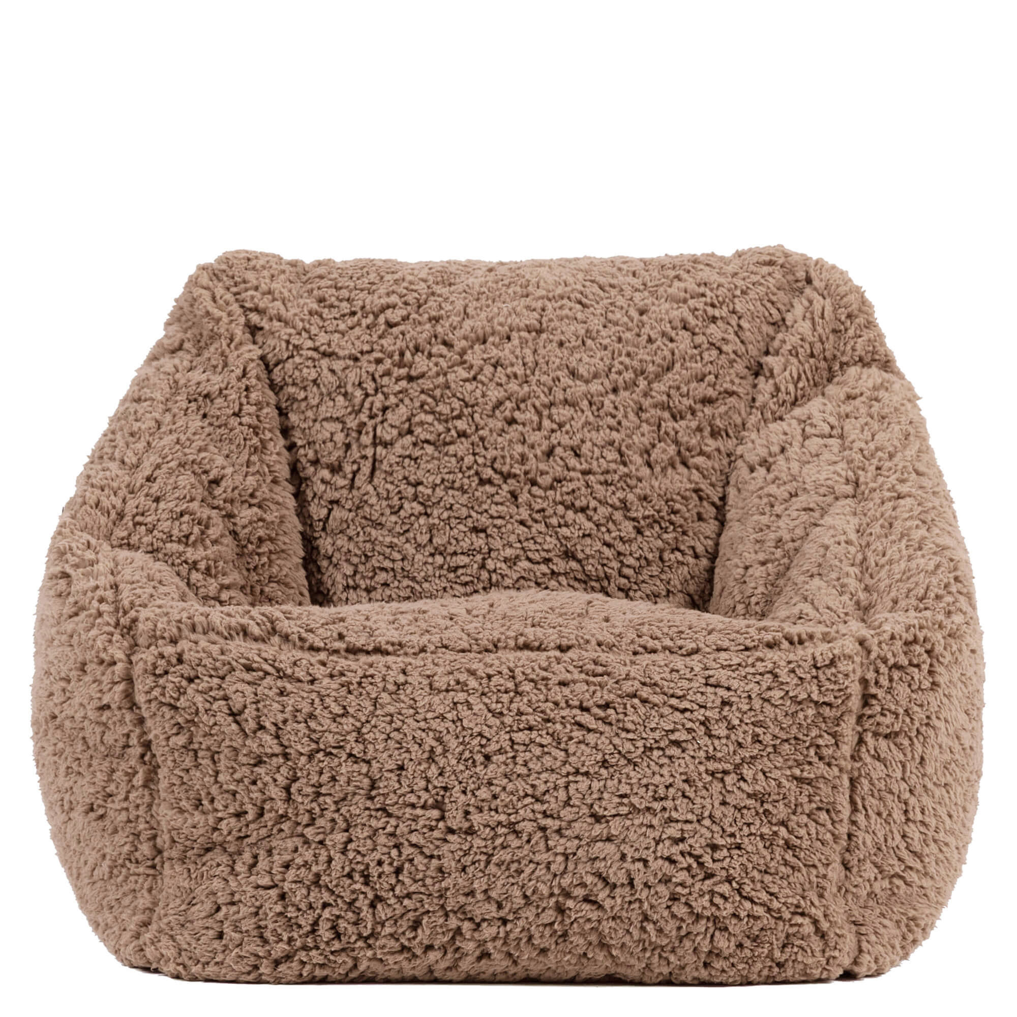 Pouf fauteuil enfant Icon polaire brun moka, chambre, salon, 55x55cm Oeko-Tex® - 4
