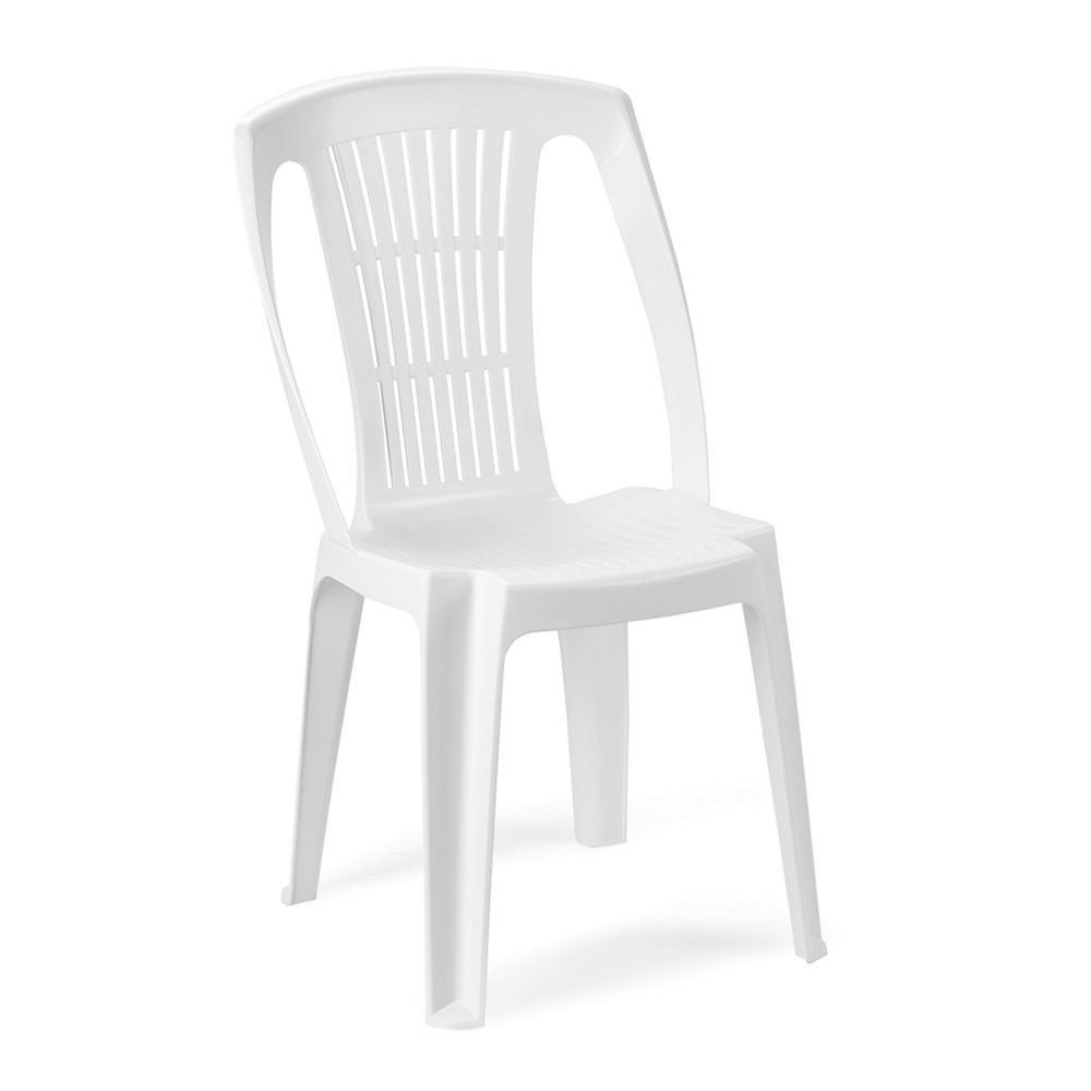 Chaise de jardin sans coussin Stella en Résine Blanc - 2