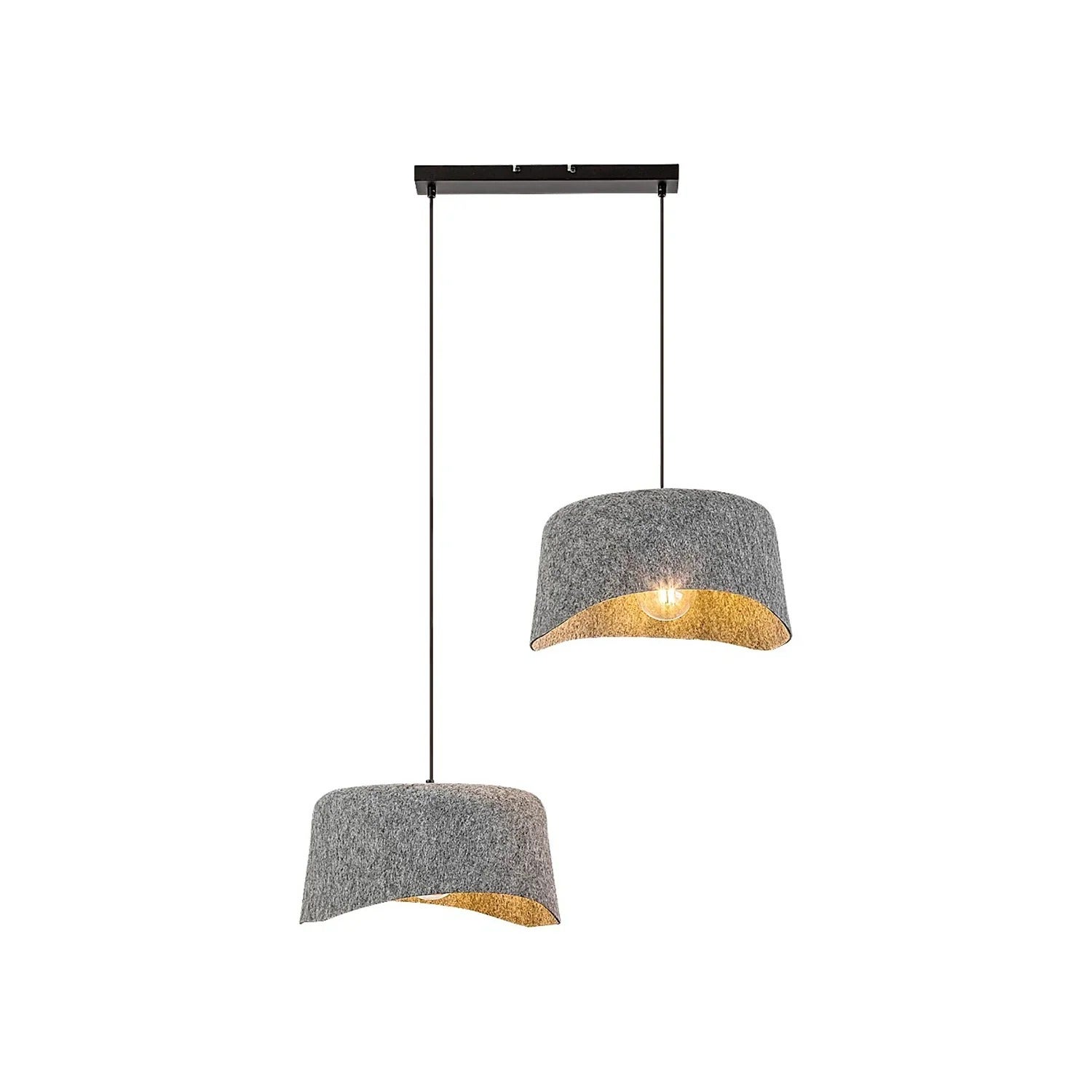 Lampa wisząca Farelia czarno-popielaty 2xE27x10W wym: 120 x 73 x 40 cm metal Rabalux