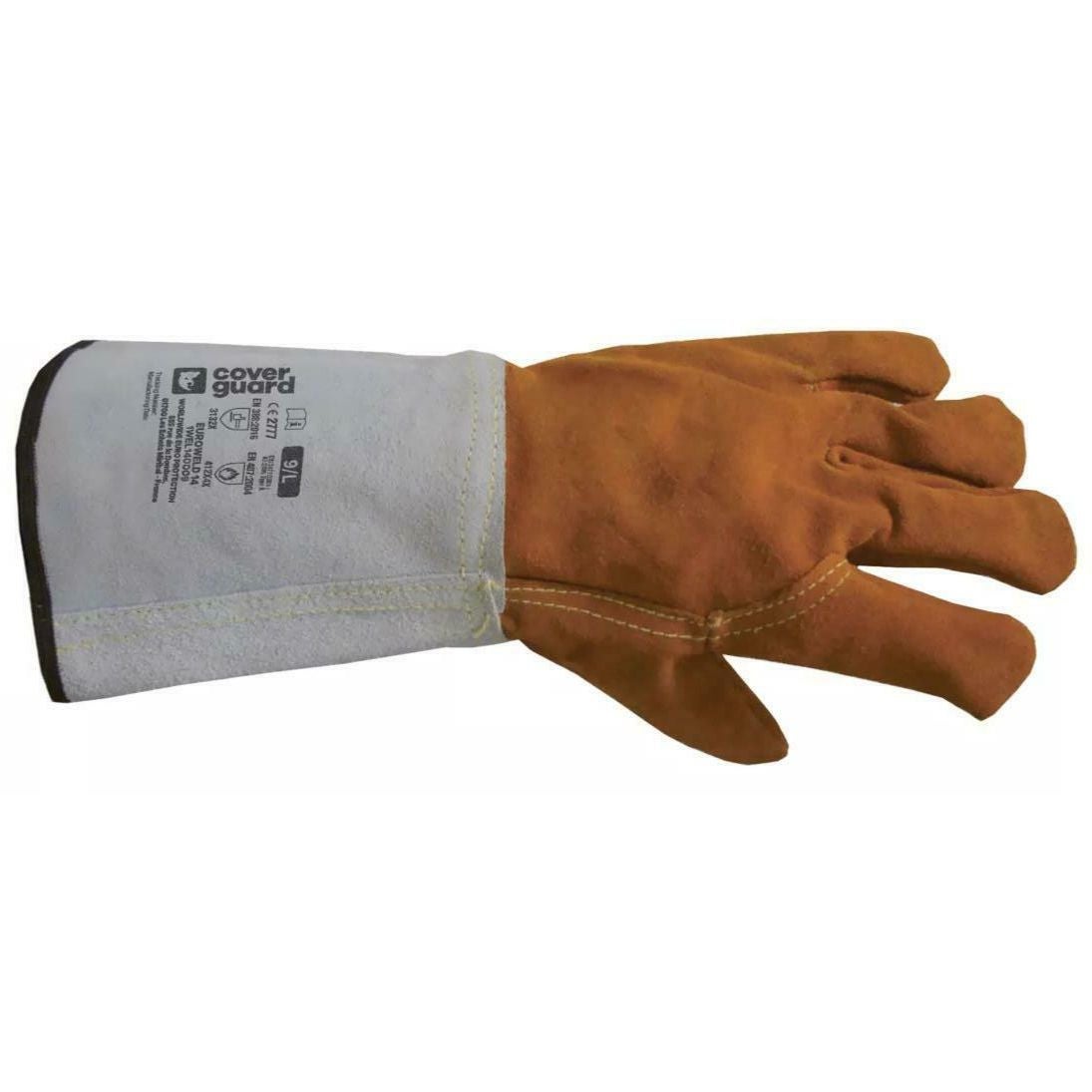 GANTS SOUDEUR EUROWELD 250 TAILLE 9 CROUTE DE BOVIN MANCHETTE 15 CM - 3