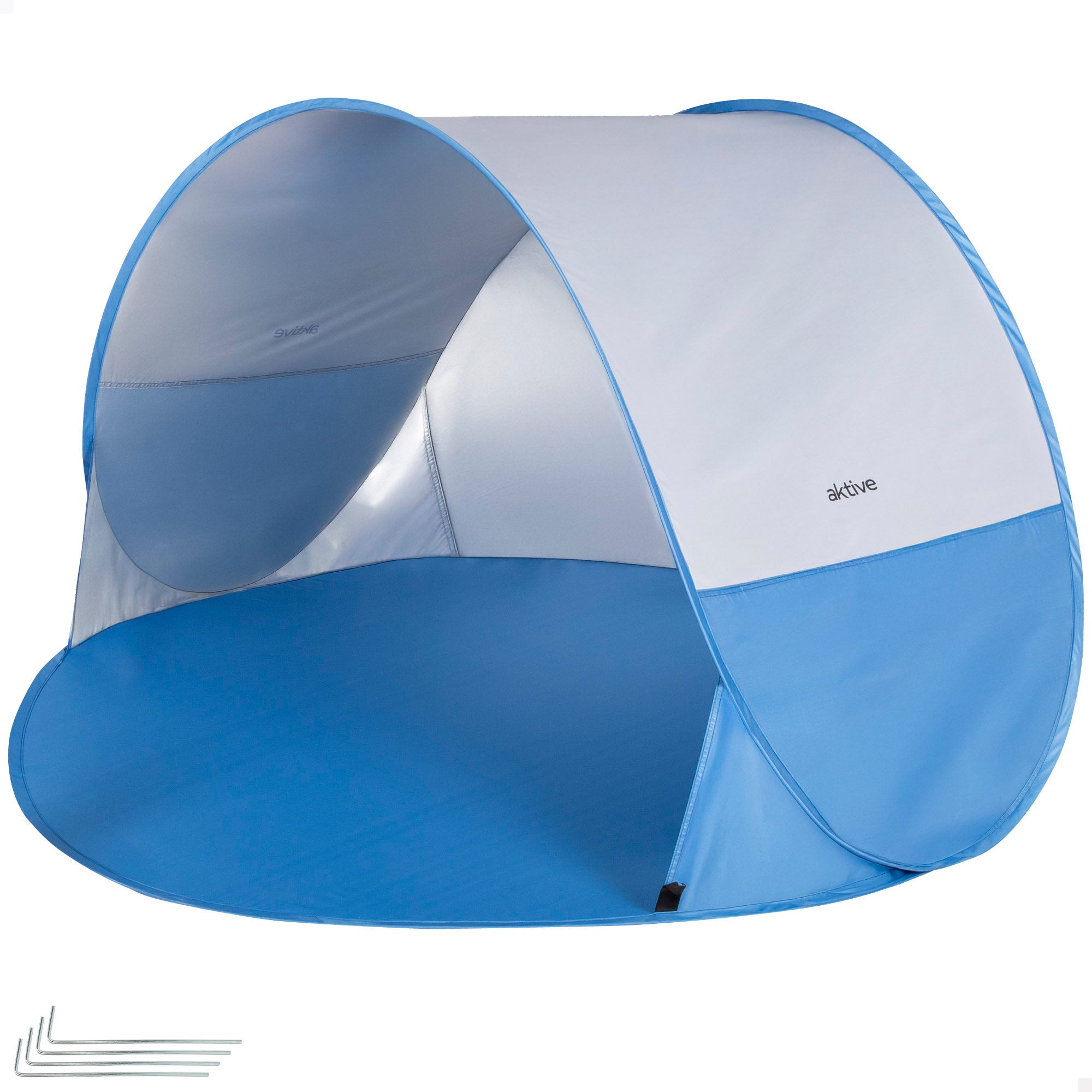 Aktive tienda paravientos playa pop up azul 148x148x90 cm