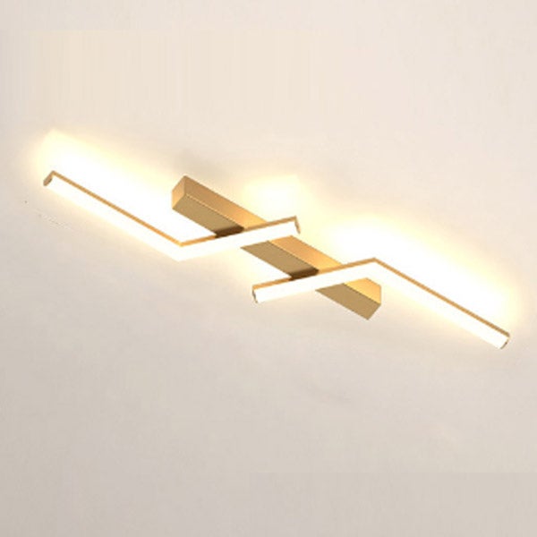 Plafonnier à lumière chaude doré 220 V, lustre, applique murale, luminaire de décoration intérieure moderne - 60 cm