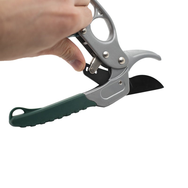 Forbici a cricchetto professionali da potatura da 20 cm - Cesoie per potatura in acciaio inox con impugnatura antiscivolo - 3