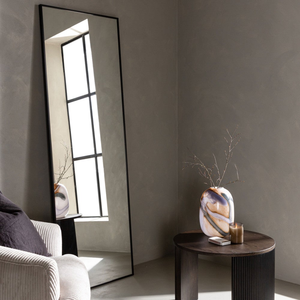 Dalton - Miroir rectangulaire en aluminium 193x67cm - Noir - 3