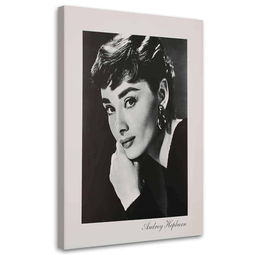 Obraz na płótnie, Audrey Hepburn - portret sepia 70x100
