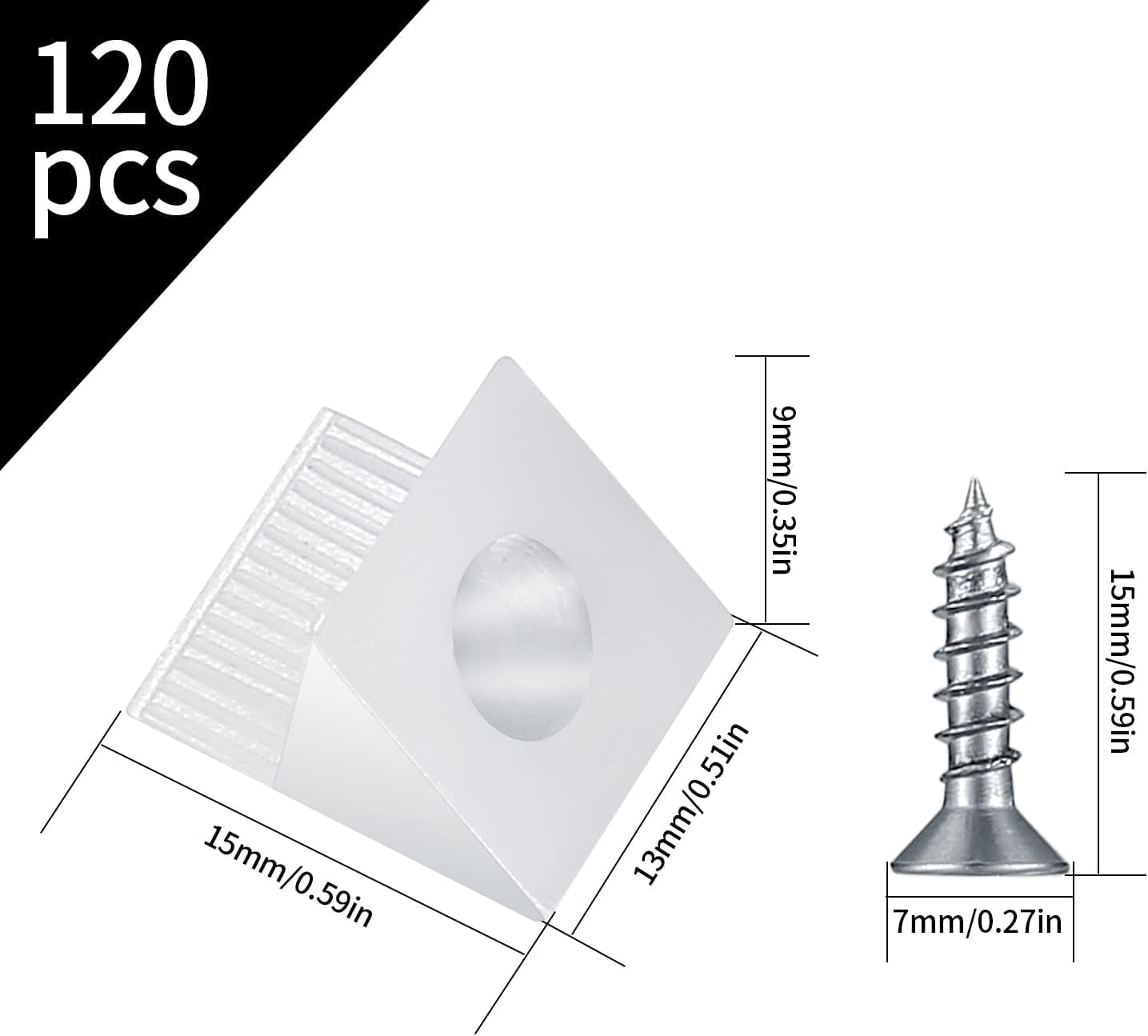 Lot De 20 Connecteurs Plastique Pour Panneaux Grillagés – Blanc ABS – Pour étagères Modulaires, Armoires, Cubes
