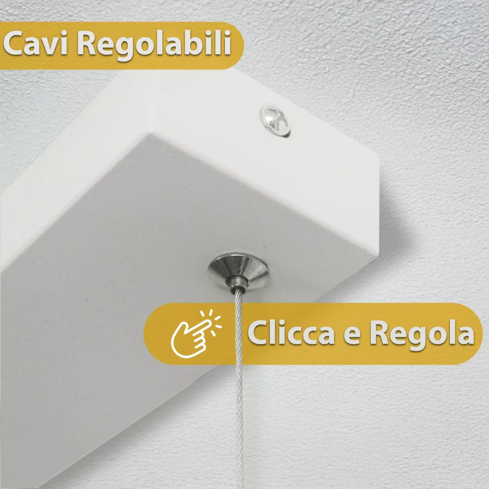 Lampadario Da interno LED cucina soggiorno stanza Design a sospensione Luce regolabile cambio colore 3000-4000K-6500K CERCHIO 48W - 3