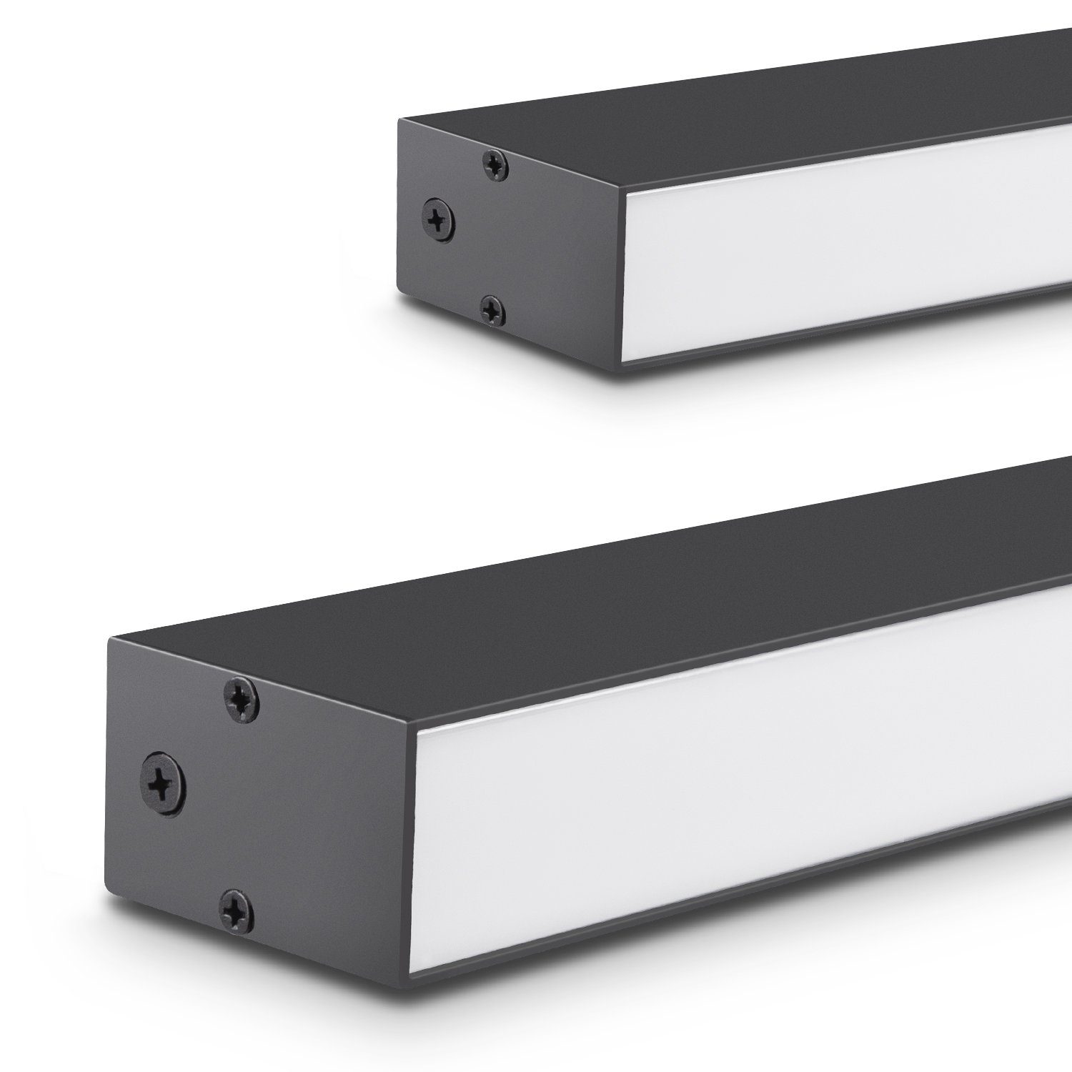 NETTLIFE Lampa sufitowa LED - 25 W Czarna lampa 80 cm Długi Panel ściemnialny z pilotem Nowoczesna do sypialni - 5