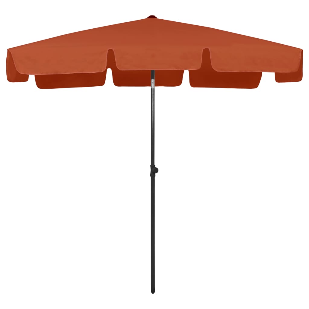 Parasol de plage Terre cuite 200x125 cm - 4