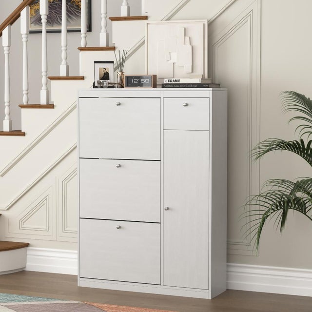 Schuhschrank duża wysuwana 3-szuflada z regulowanym schowkiem na buty, nowoczesny design, solidna konstrukcja z płyty wiórowej