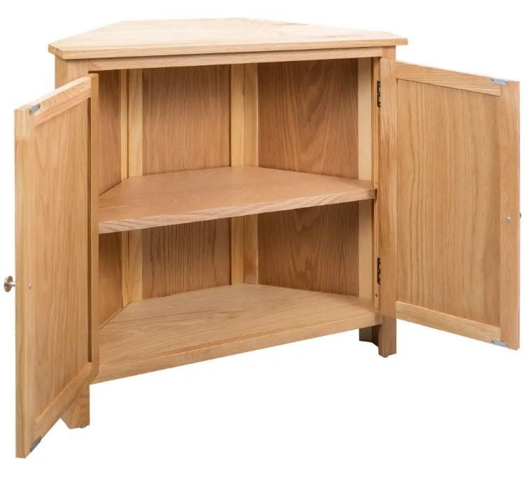 Commode d'angle chêne massif clair Candice - 3