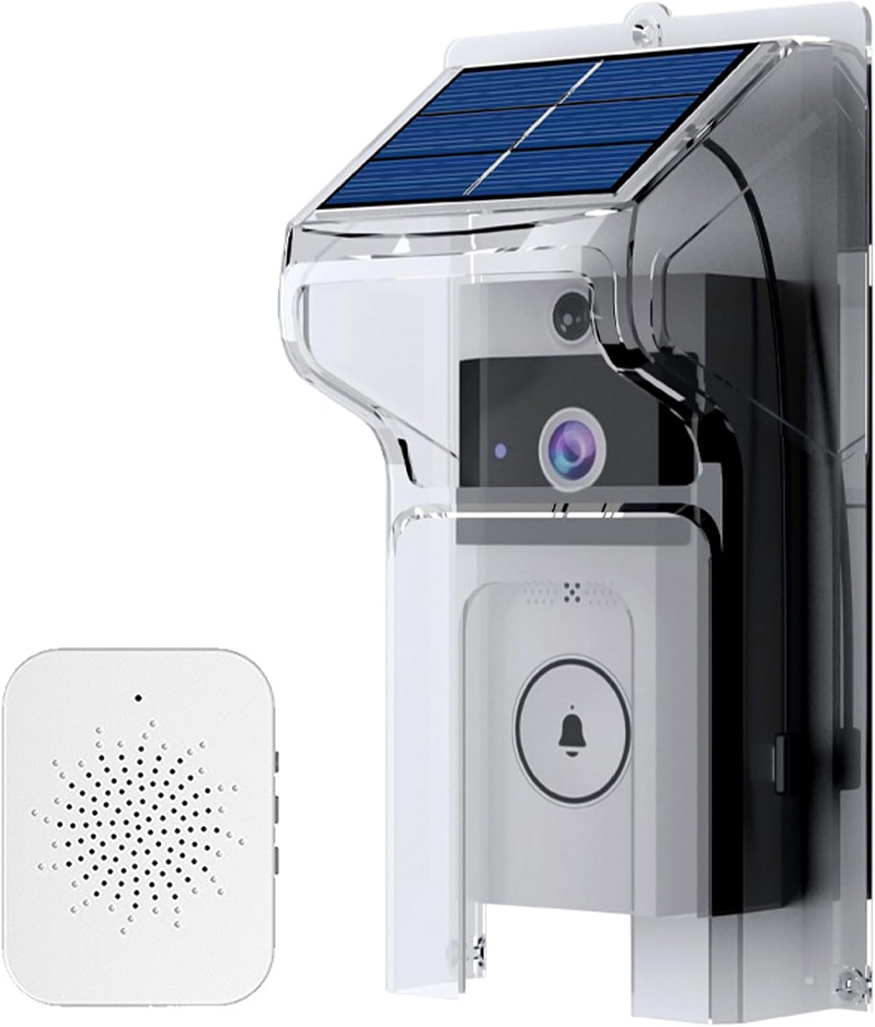Timbre con vídeo WiFi con panel solar y carillón - Cámara inalámbrica ...