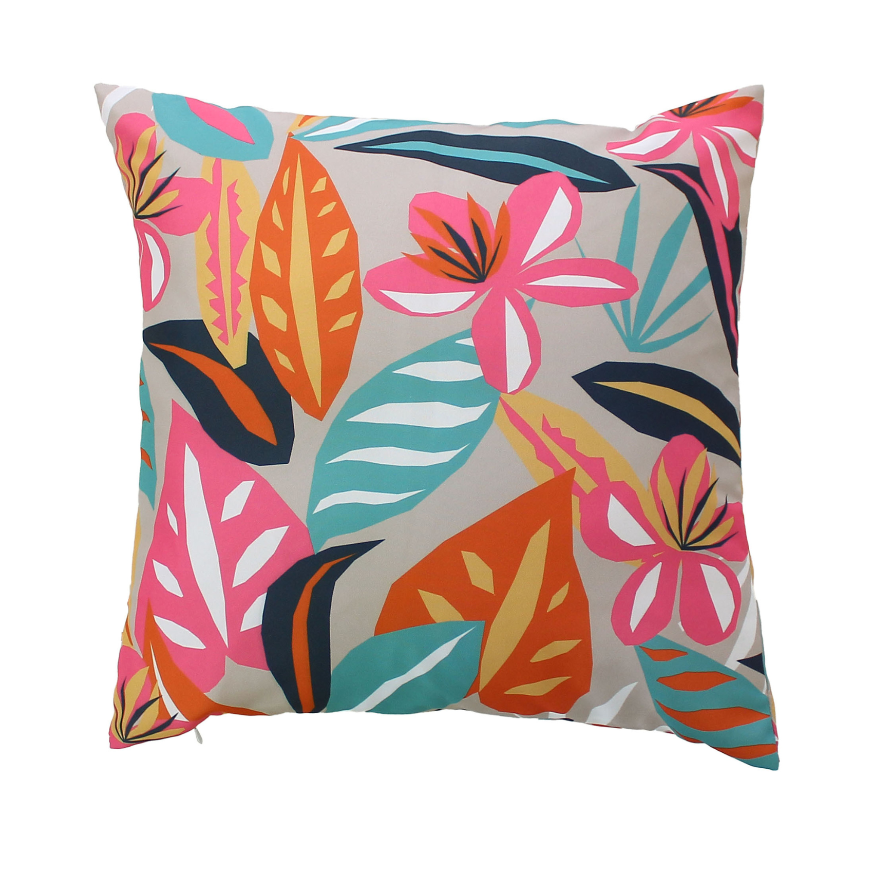 Coussin D'Extérieur Imprimé 45x45 Cm - Effet Lotus Résistant à L'Eau - Motif Mer Du Sud Sunset - Heimtexland