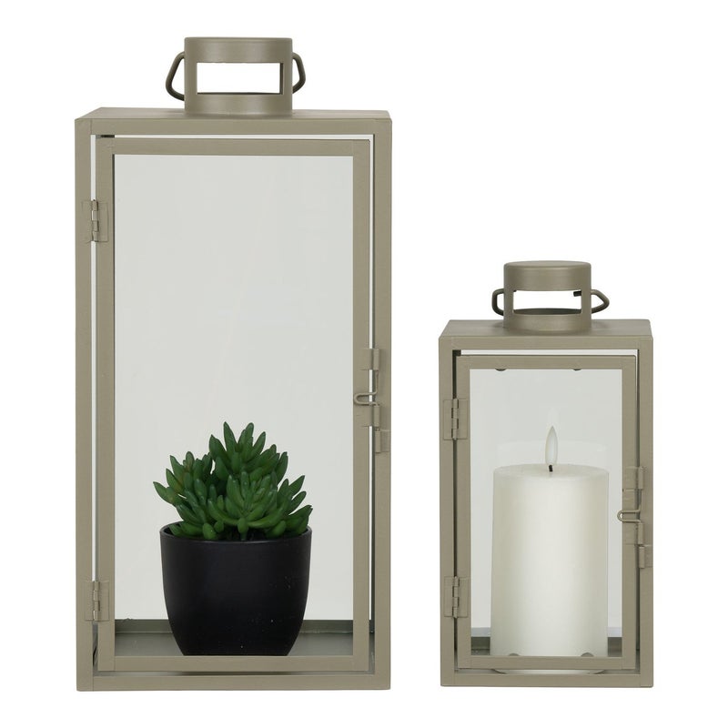 Corfu lampa latarnia zestaw 2 zielony.