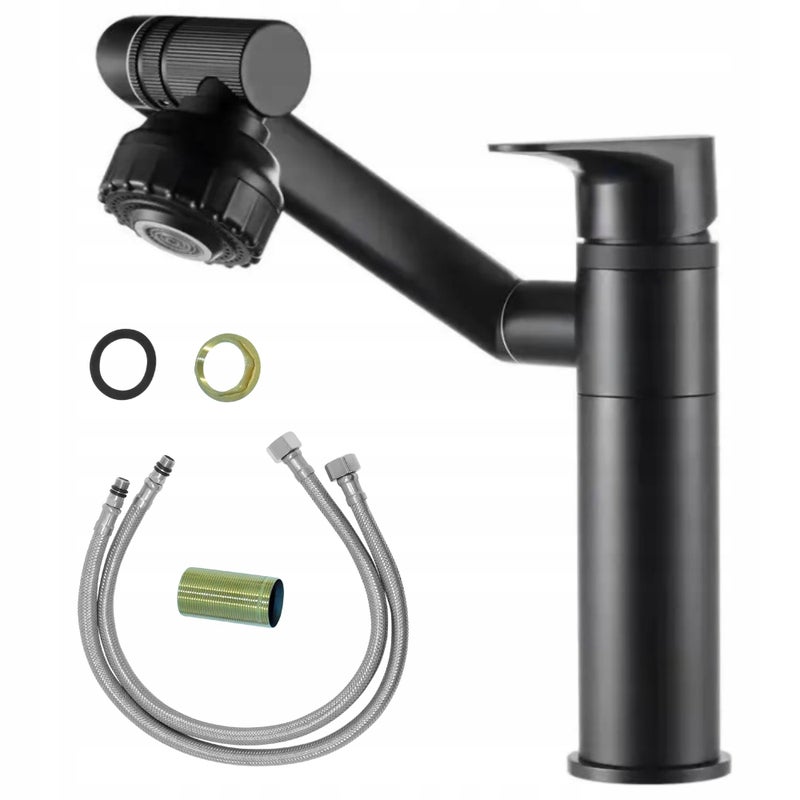 Bateria umywalkowa Estiva HOP 19 Black czarna 19 cm