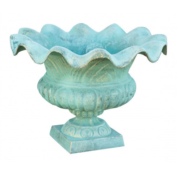 Vase Décoratif Pour Extérieur Decor Space - Résine, Diamètre 20 Cm, Couleur Bleu, Résistant Aux UV Et Au Gel