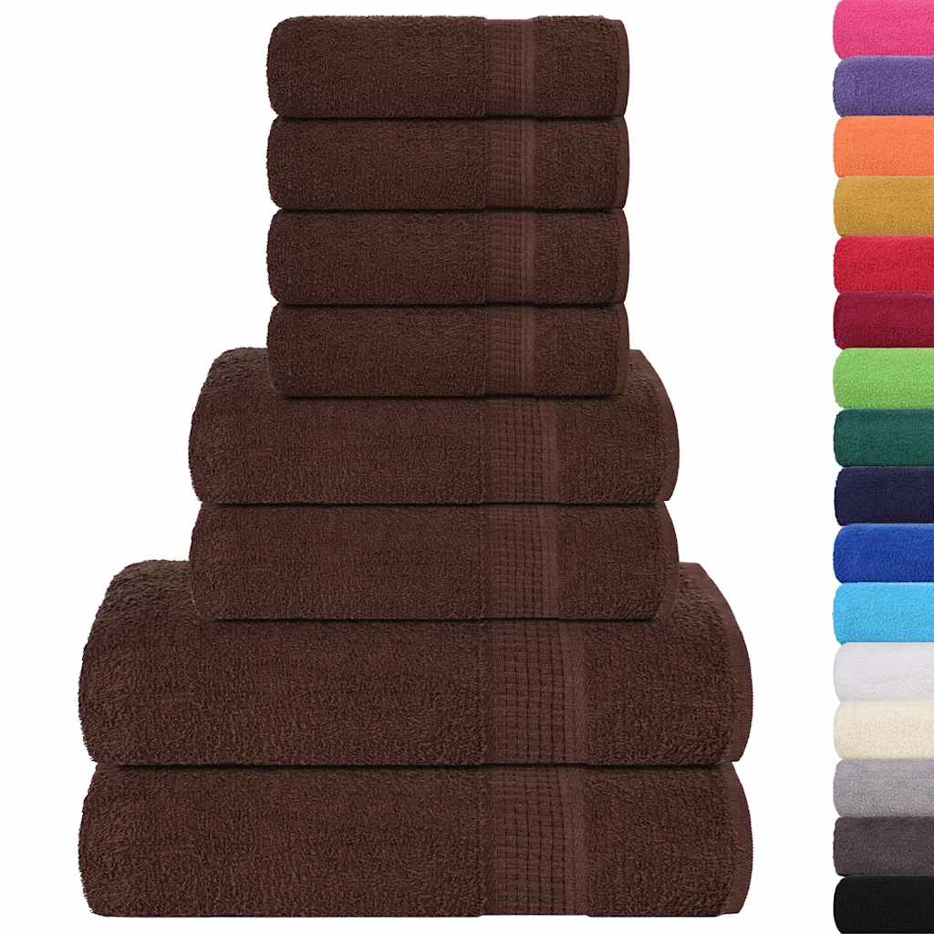 Ensemble de serviettes FROGN 8 pcs marron 360 g/m² vidaXL - 2
